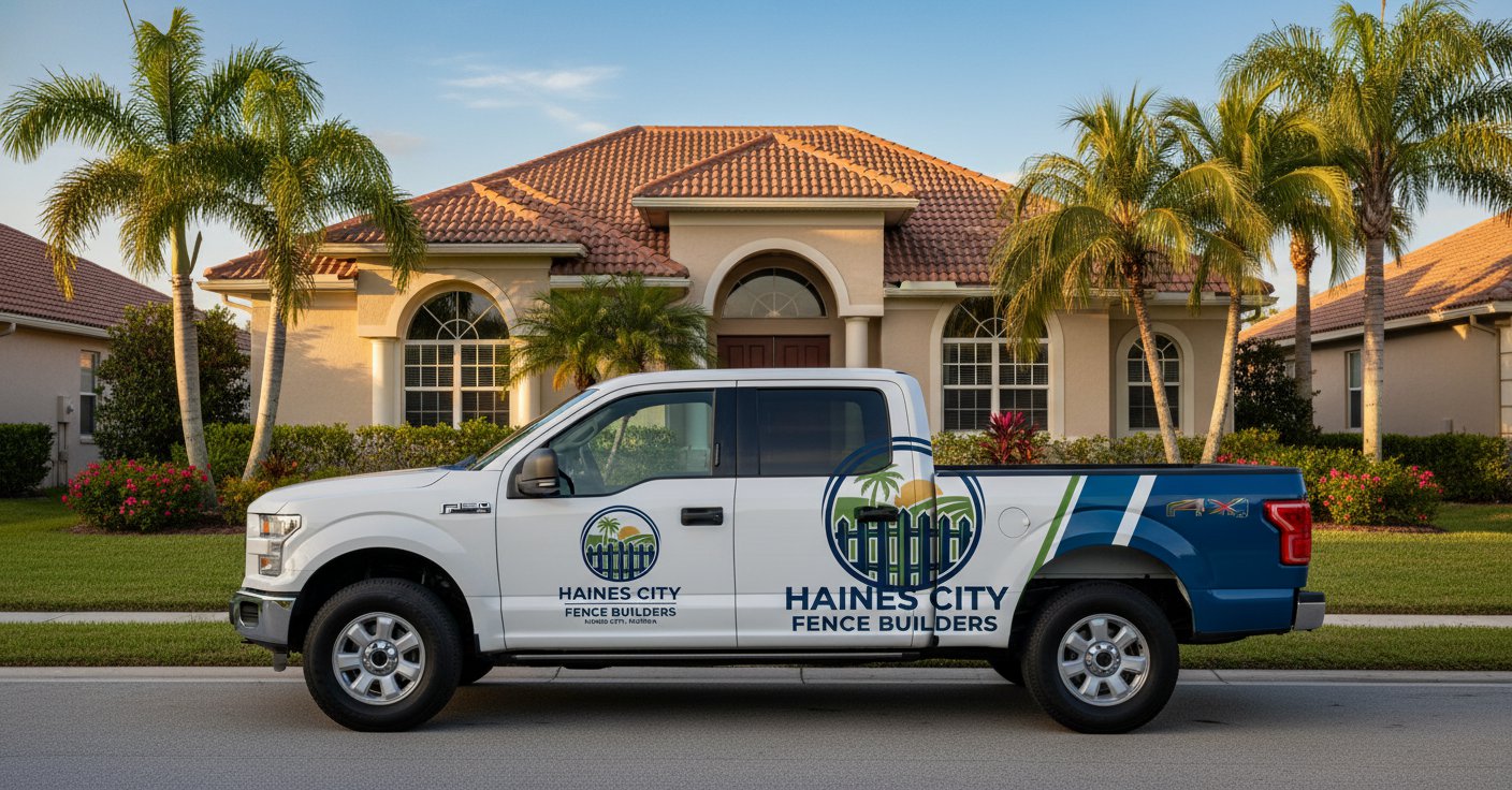 Haines City Fence Builders Work Truck